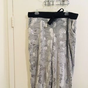 Micky mouse grey silver sweatpants Sz XL